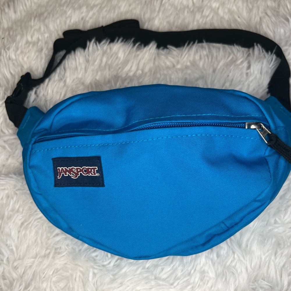 JanSport Unisex Fifth Avenue Pack Turquoise Blue Crest Fanny Pack - Picture 7 of 7
